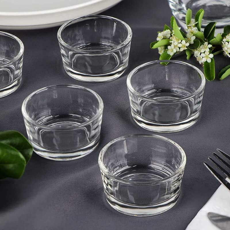 Clear Glass Tealight Holder for Diwali, Christmas (Pack of 6) Glass Tealight Holder, Diwali Gift, Tealight Candle Holder, Candle Stand