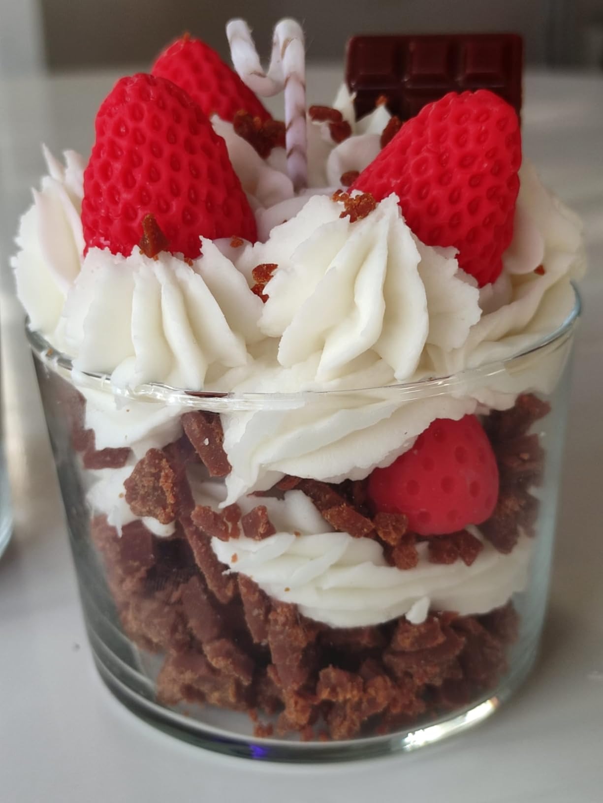 4 Cavity Strawberry Silicone Mold | Realistic Fruit Wax Soap Candle Mold 7x7.3cm