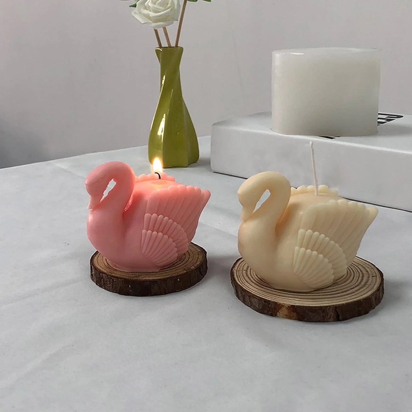3D Candle Mold Silicone Resin Casting-Mold for DIY Candle Making Cake Fondant Decorating