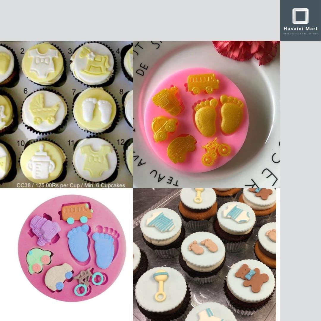 Children's Transport Silicone Cake Mould | Bus, Car, Bicycle & Trolley Fondant Mould
