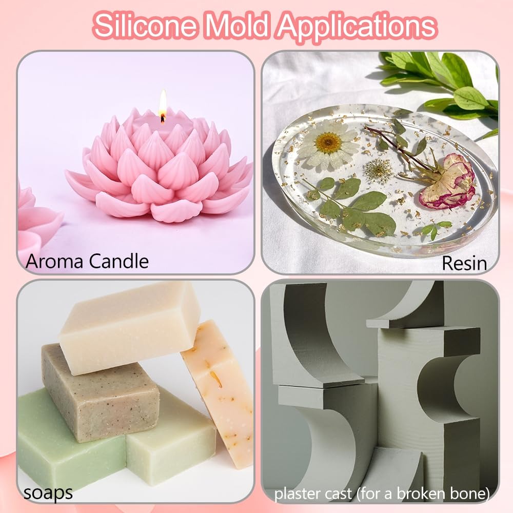 Lotus Silicone Mould Type A – Early Riser 3D Lotus Candle & Aromatherapy Stone for Diwali Pooja Mandir ₹345