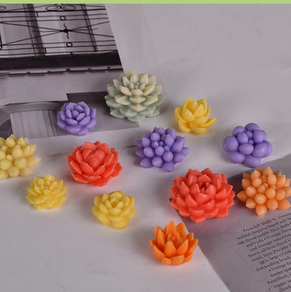 Bloom Creations Succulent Silicone Mold for Candle Making, Soap Crafting, Resin Art & DIY Projects, Flexible Reusable Non-Stick Mould for Home Decor, Gifting & Artistic Creations
