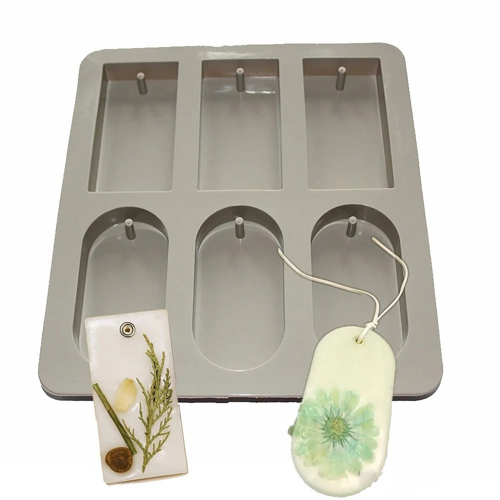 Bloom Creations mixed oval rectangle silicone mold for wax sachets, aroma tablets, and candles