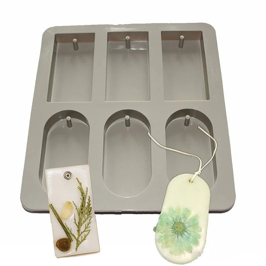 Bloom Creations mixed oval rectangle silicone mold for wax sachets, aroma tablets, and candles