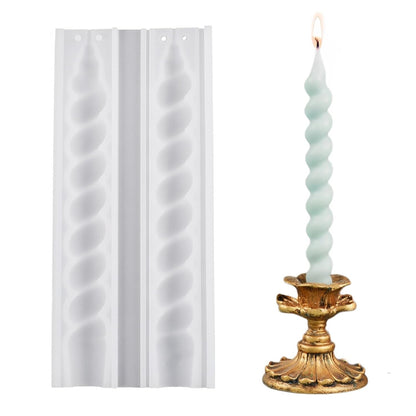 Pillar Candle Mould, Spiral Candle Making Moulds for DIY Handmade Candles, Soap Crafting, Art, Home Decor, Wedding Favours, White Column Shape