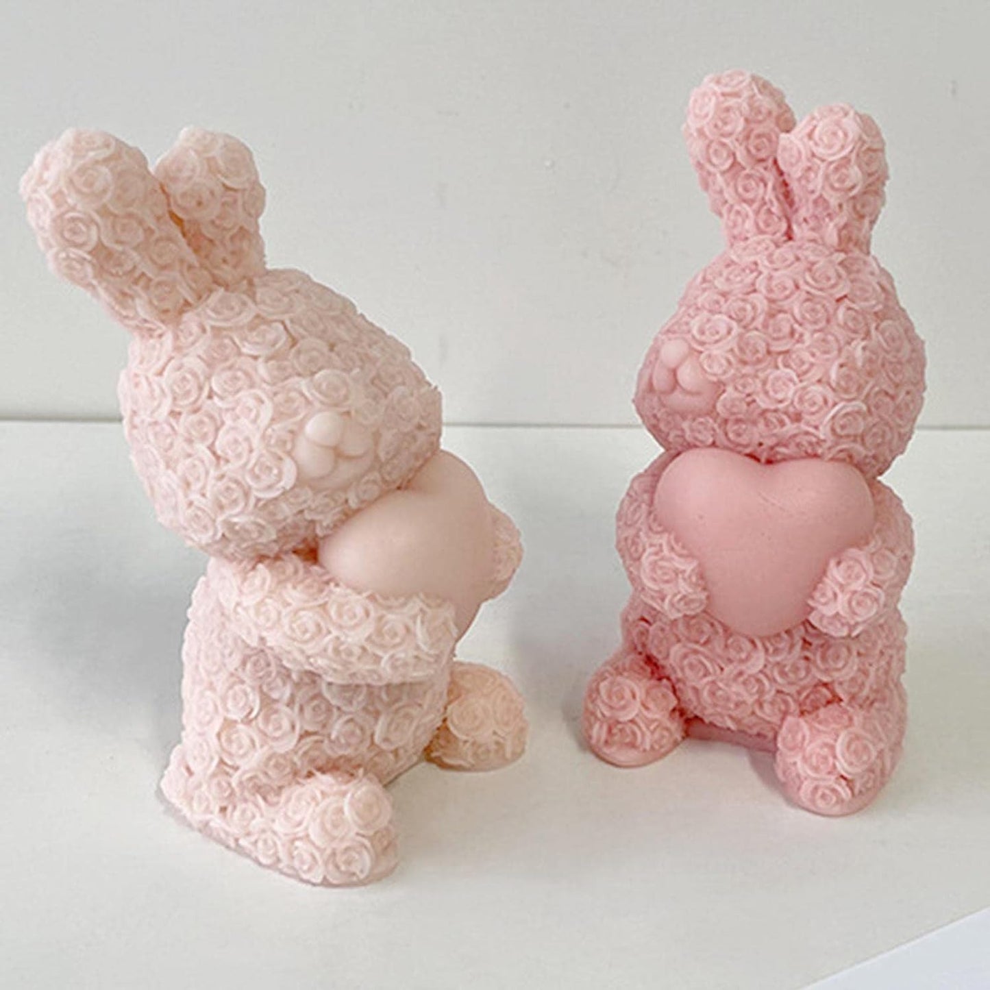 3D rose rabbit silicone mold