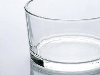 Short Wide Mouth Transparent Glass Jar 120ML