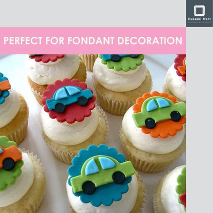 Children's Transport Silicone Cake Mould | Bus, Car, Bicycle & Trolley Fondant Mould