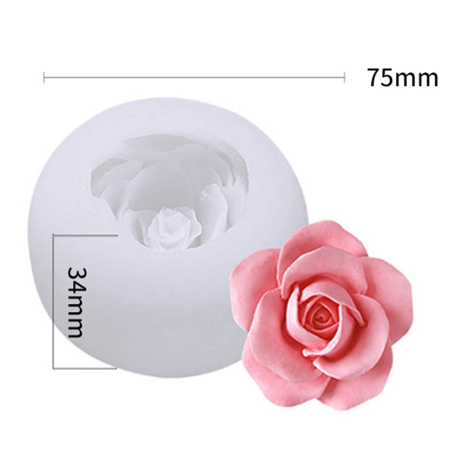 3D peony flower silicone mold