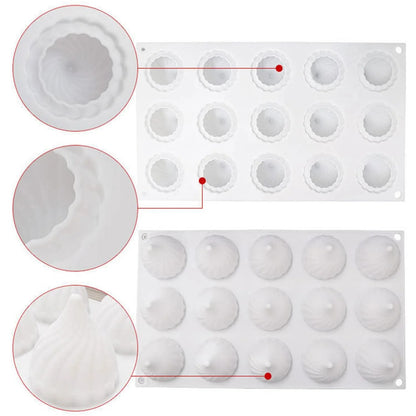 Chocolate modak shapes made using the 15-cavity modak silicone mould