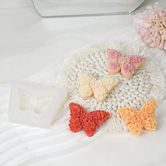 Flower & Butterfly Silicone Mould – Candle, Soap & Resin Art