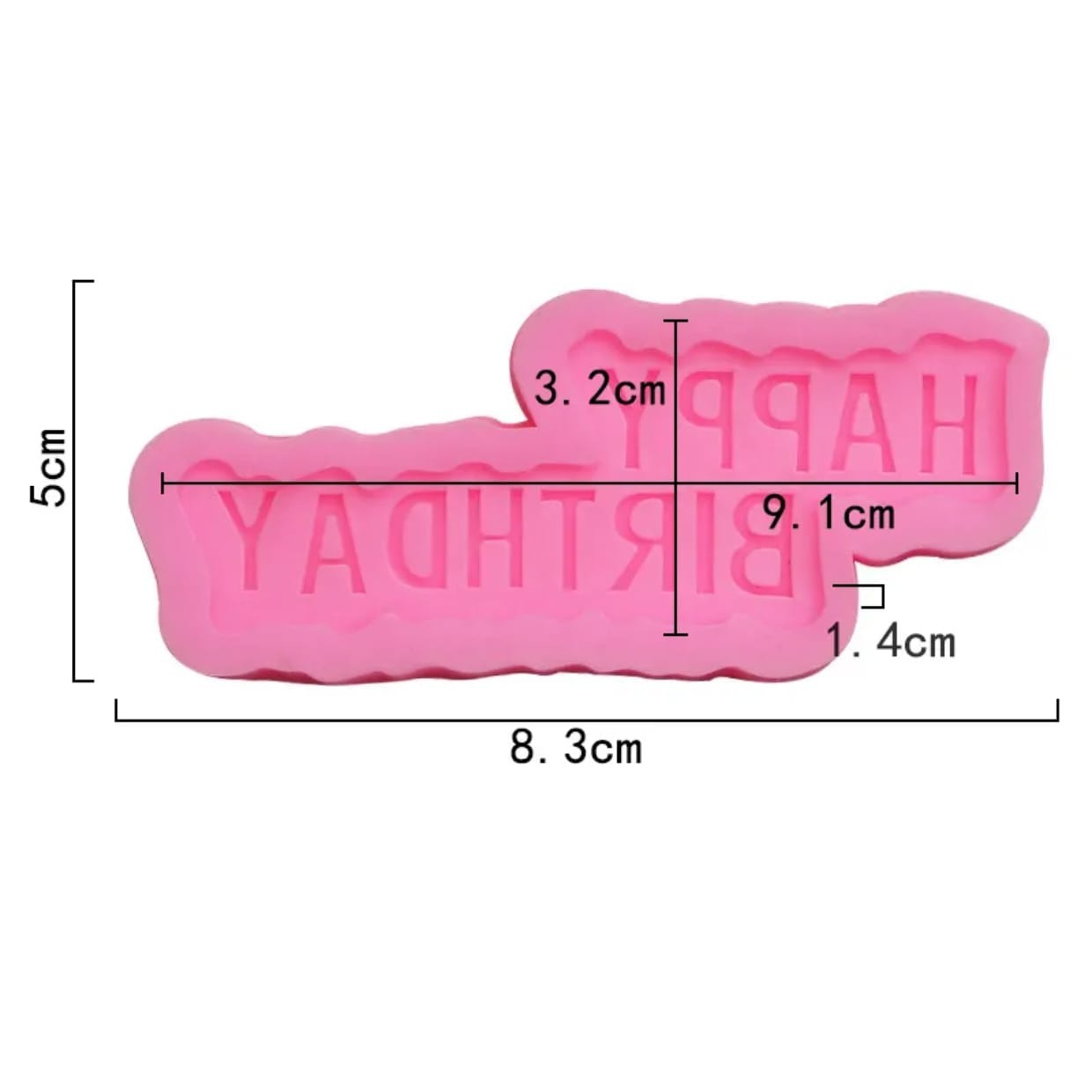 Happy Birthday Silicone Mould – Fondant, Chocolate & Cake Decoration Letter Mould