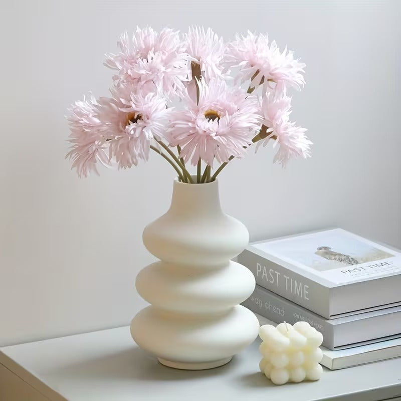 Spiral Stacked Ring Flower Vase Silicone Mold 15cm — Resin Cement Plaster | Bloom Creations India