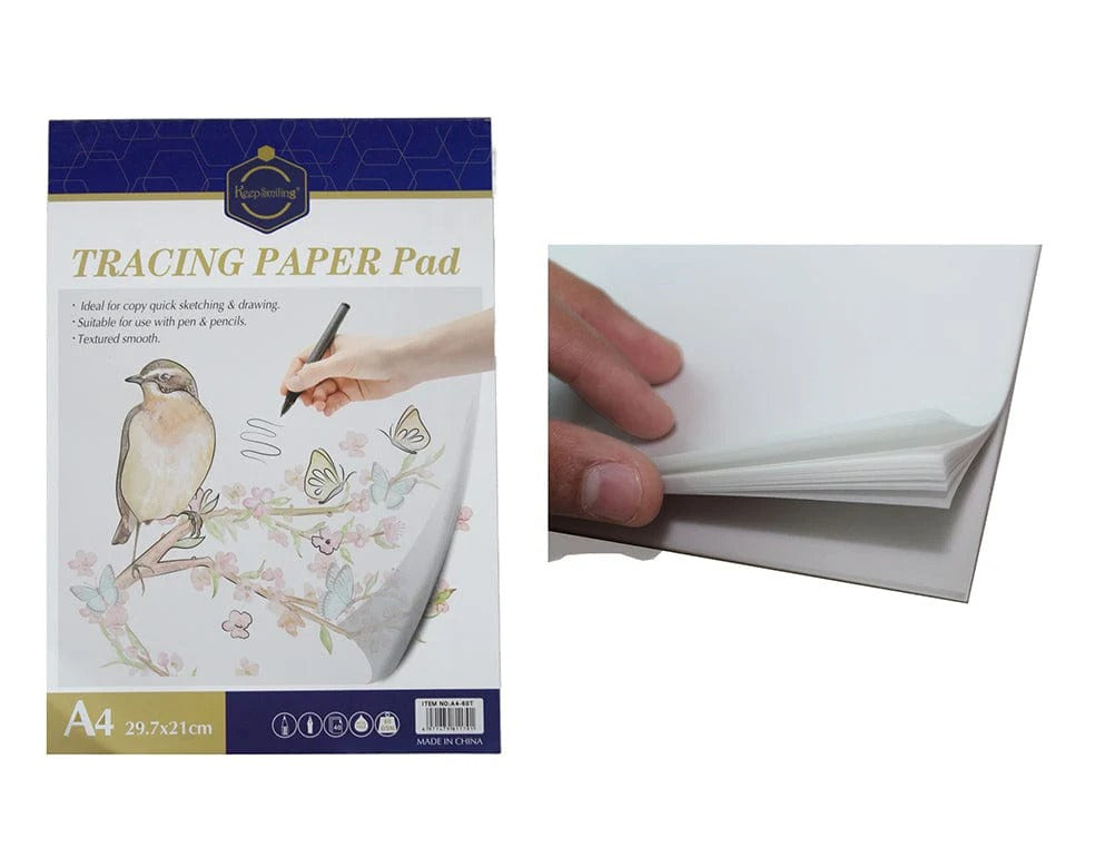 KeepSmiling Tracing Paper Pad A4 29.7x21cm — front packaging and paper texture