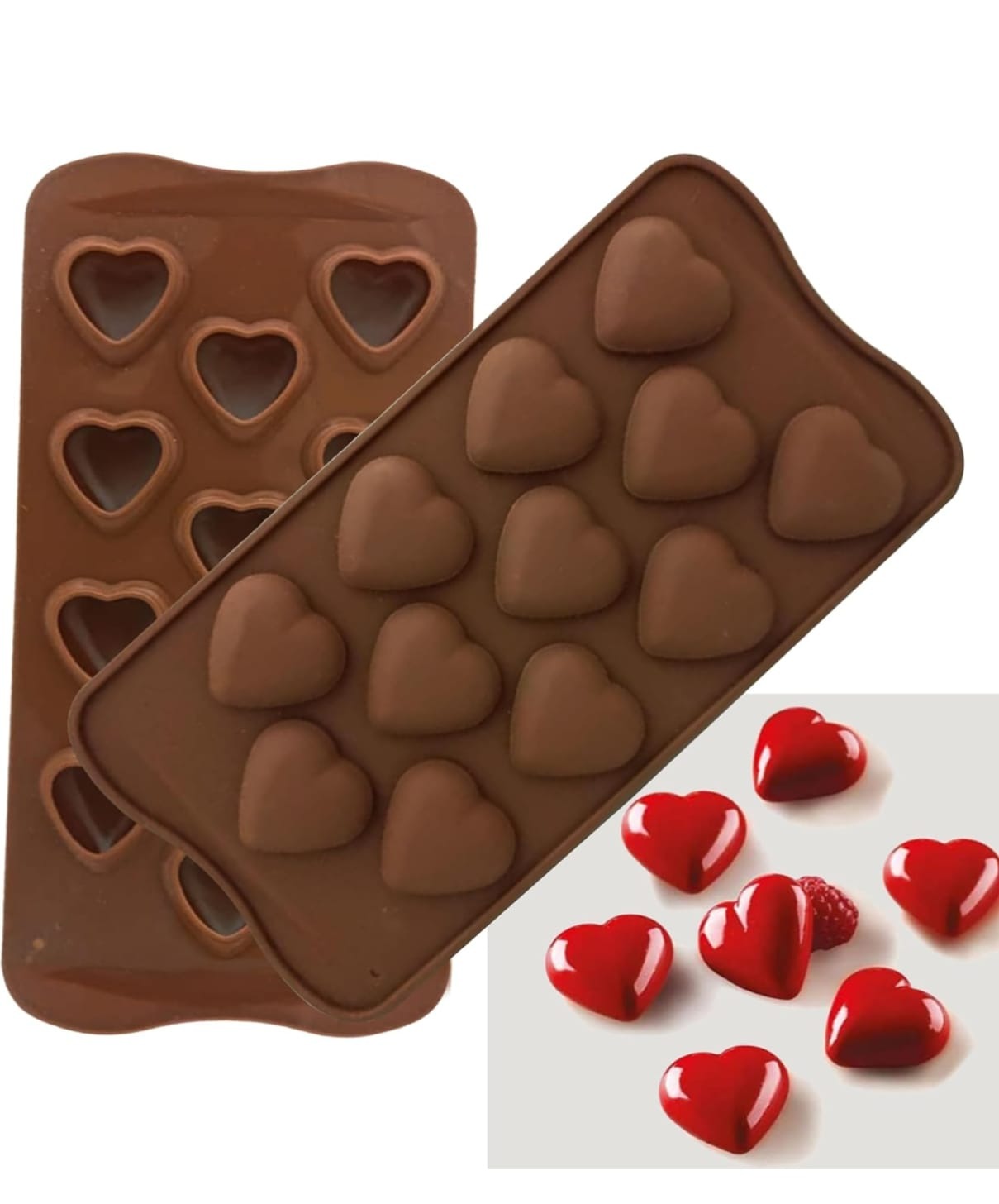 12 Cavity 3D Heart Shape Chocolate Mold