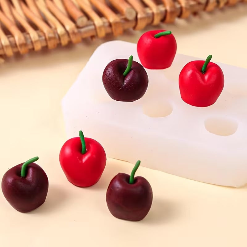 6-Cavity Cherry Silicone Mold - Mini Fruit Shape Mold for Soap, Candle Embeds & Resin
