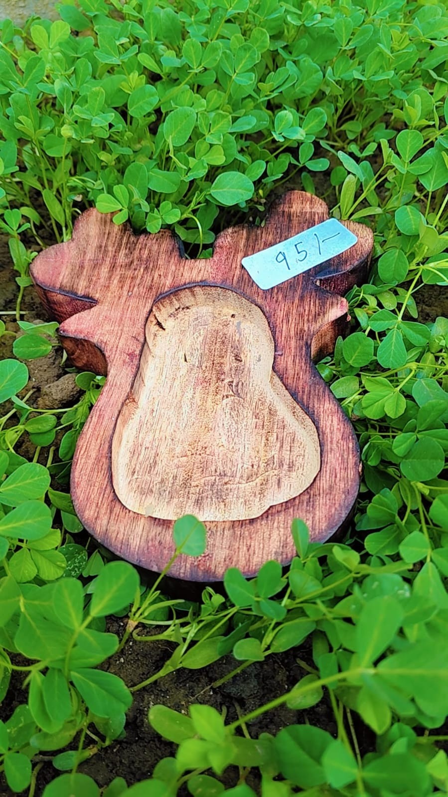 Reindeer Wooden Candle Bowl