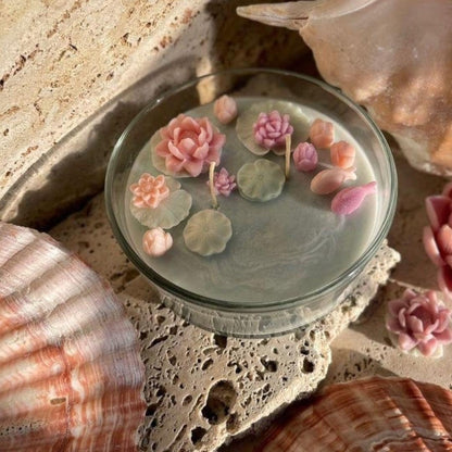 Lotus Flower & Lily Pad Silicone Mould — detailed view | Bloom Creations India