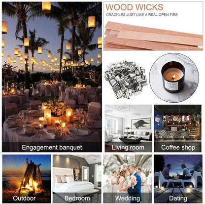 Wooden Candle Wicks 1mm – Crackling Wick for Soy & Paraffin Candles