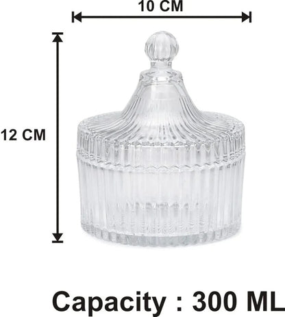 100ml Diamond-Cut Glass Christmas Candle Jar with Lid – Clear Candy Jar for DIY Wax Candle Making, Gifting, and Home Decor