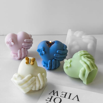 Hands Holding Heart Silicone Mould — Valentine Gift Craft | Bloom Creations India