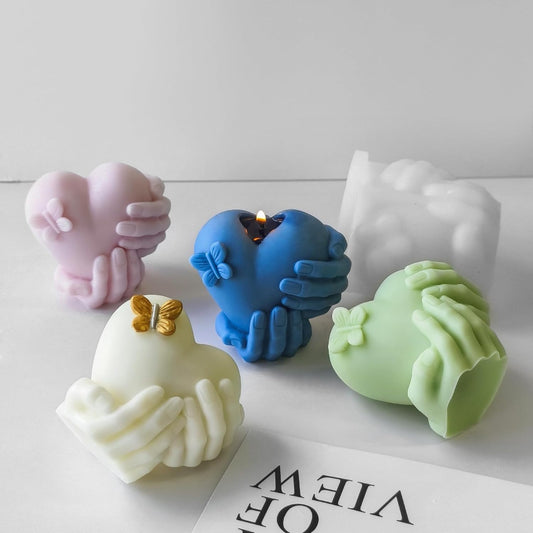 Hands Holding Heart Silicone Mould — Valentine Gift Craft | Bloom Creations India