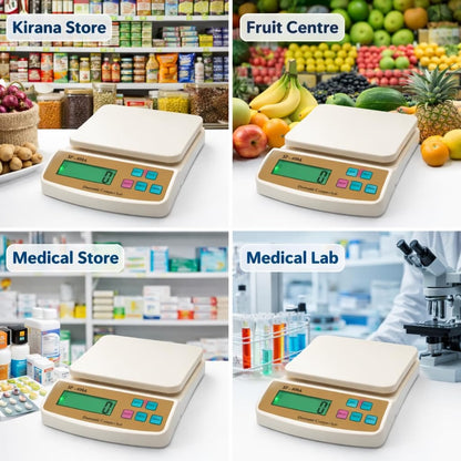 SF-400A Scale applications – Kirana Store, Fruit Centre, Medical Store, Medical Lab