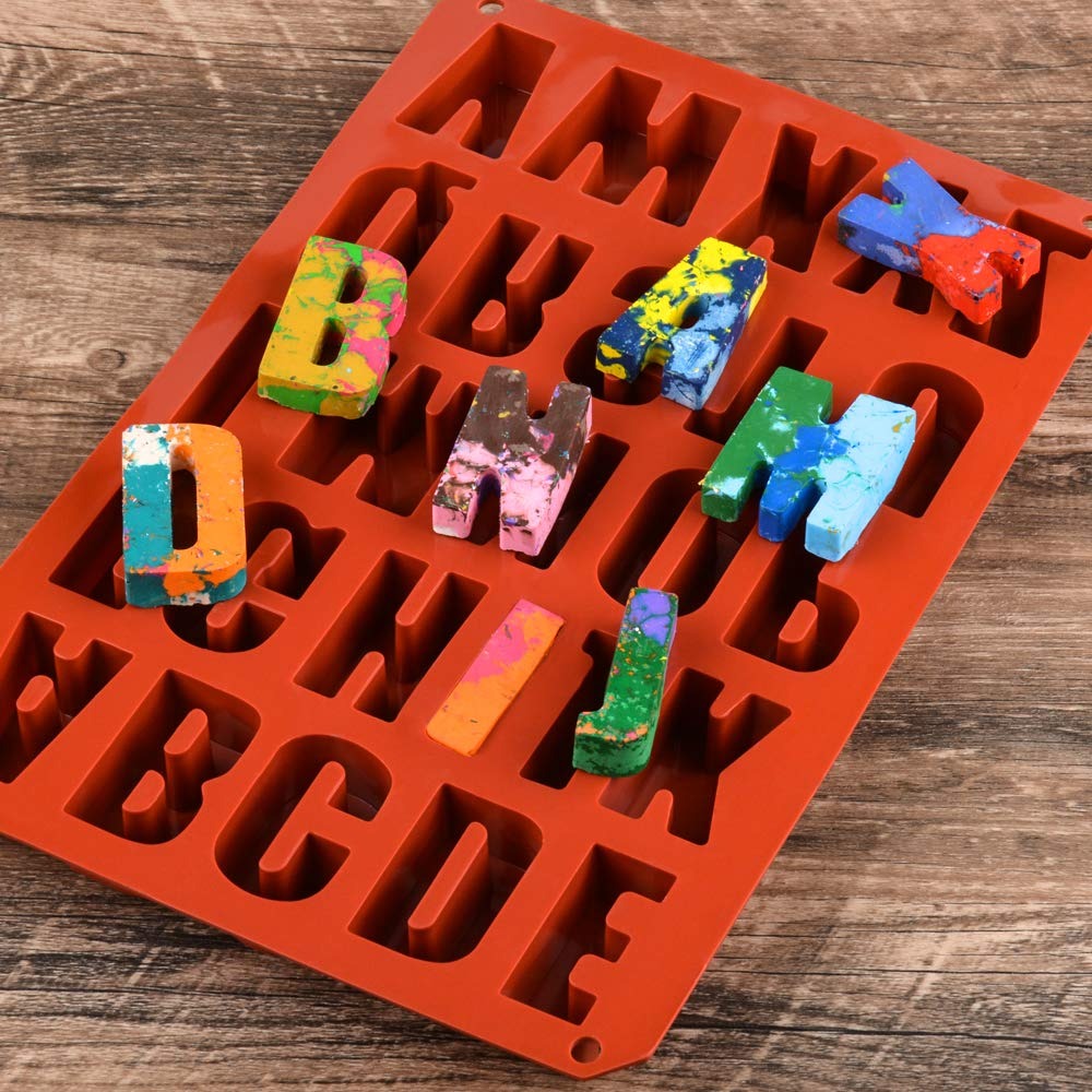 26 Cavities Silicone letters Mold Alphabet Chocolate Silicone Baking Mold Concrete mould