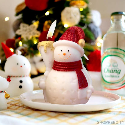 3D Broom Snowman Silicone Candle Mould | Christmas Wax & Fondant Mould