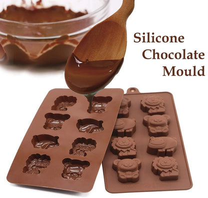 Animal Silicone Chocolate Mould – 8 Cavity (Lion, Bear & Hippo)