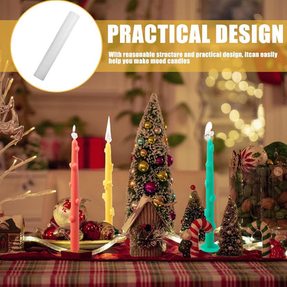 Bow Cylinder Stick Candle Mould — finished candle | Bloom Creations India