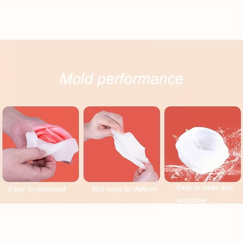 Rose Love Oath Couple Candle Silicone Mold ZW‑386 | Wedding & Anniversary 3D Rose Figurine Candle 9.6cm