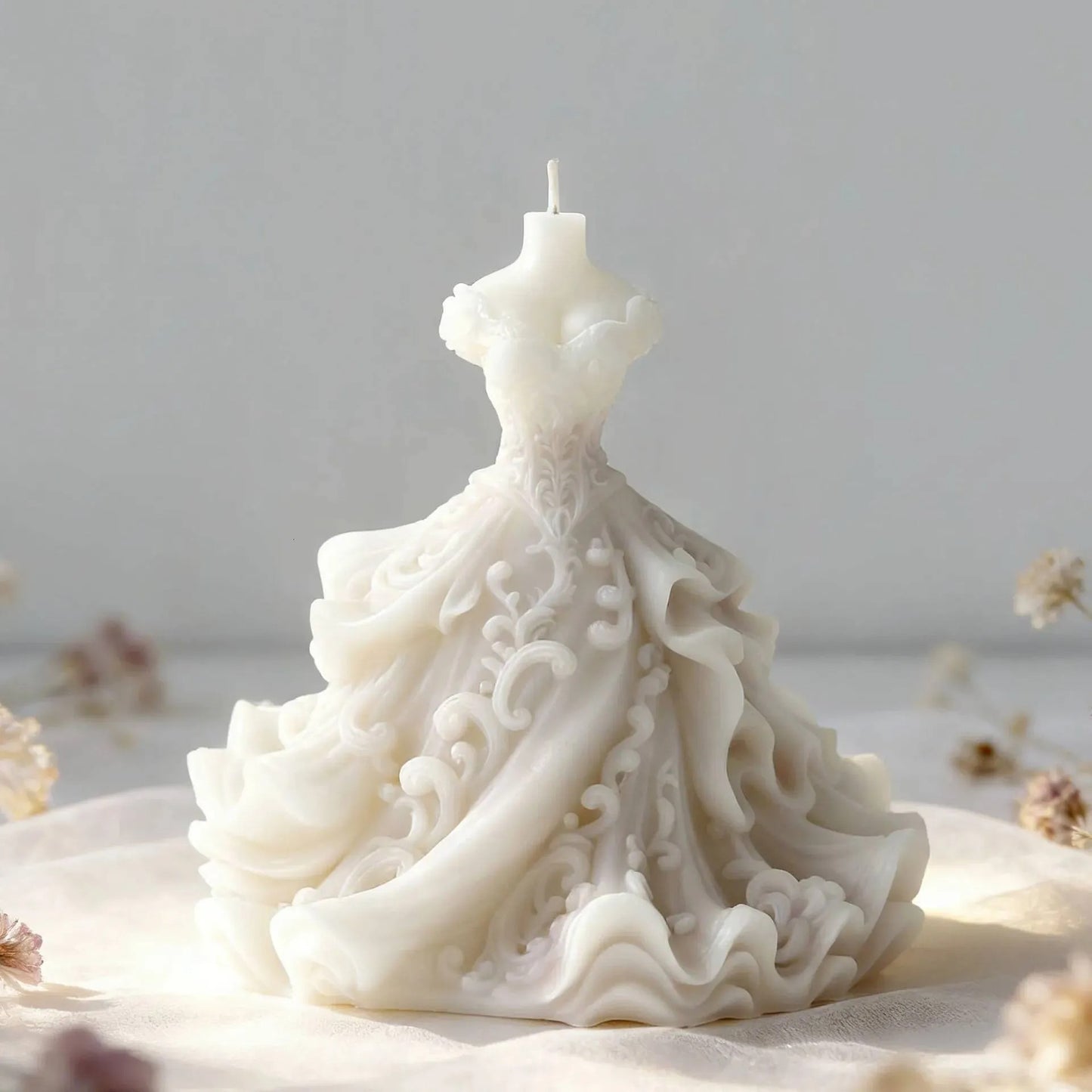 Bridal Gown Candle Silicone Mould – Wedding Dress Shape