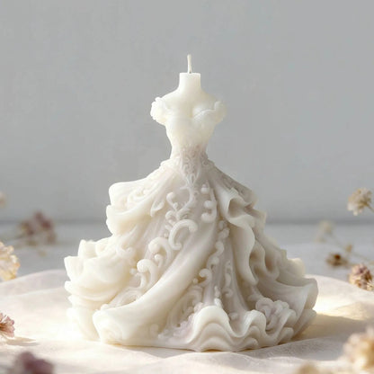Bridal Gown Candle Silicone Mould – Wedding Dress Shape