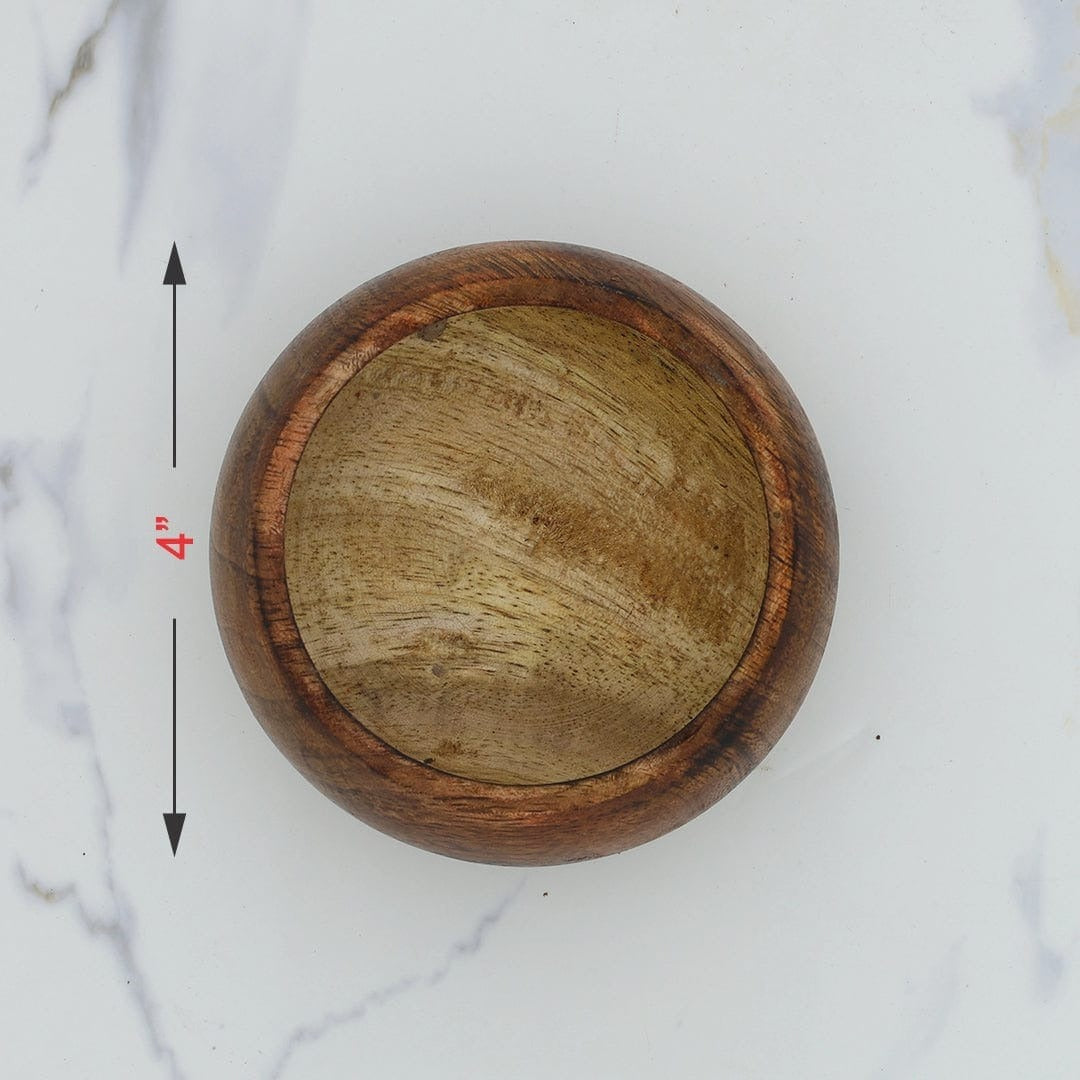 Wooden Candle Round Curve Bowl