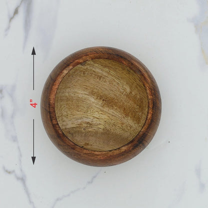 Wooden Candle Round Curve Bowl