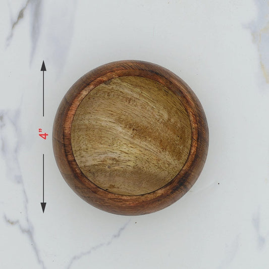 Wooden Candle Round Curve Bowl