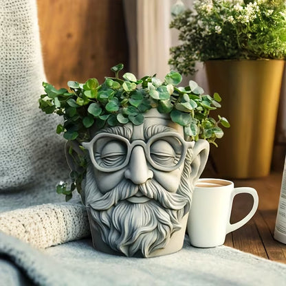 Head Planter Silicone Mold | 8.5cm Face Flower Pot Mold for Resin, Cement, Gypsum, Succulents