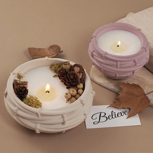 Bird Nest Silicone Candle Mould | Concrete & Resin Nest Mould | Size A & B