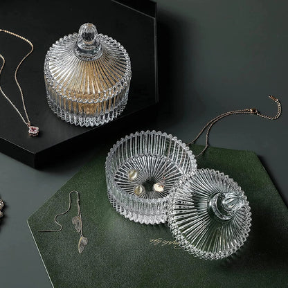 100ml Diamond-Cut Glass Christmas Candle Jar with Lid – Clear Candy Jar for DIY Wax Candle Making, Gifting, and Home Decor