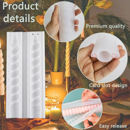 Pillar Candle Mould, Spiral Candle Making Moulds for DIY Handmade Candles, Soap Crafting, Art, Home Decor, Wedding Favours, White Column Shape