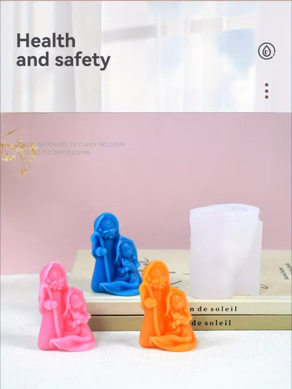 Christmas Nativity Silicone Mould | Religious Candle & Resin Mould