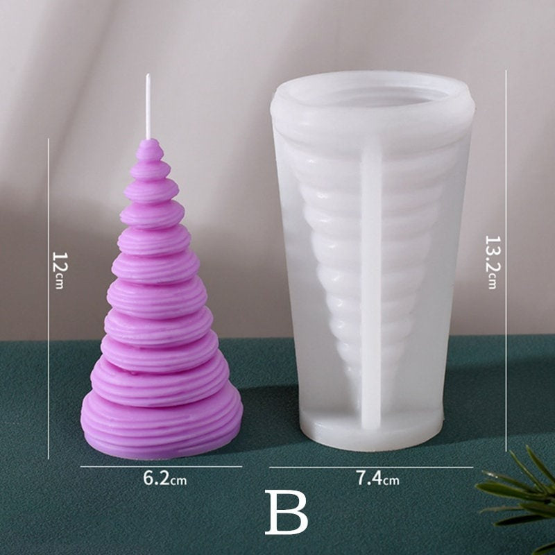 Christmas Tree B Silicone Candle Mould