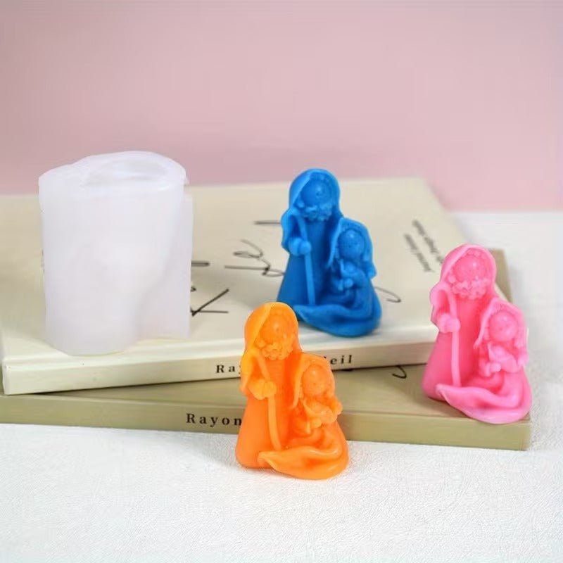 Christmas Nativity Silicone Mould | Religious Candle & Resin Mould