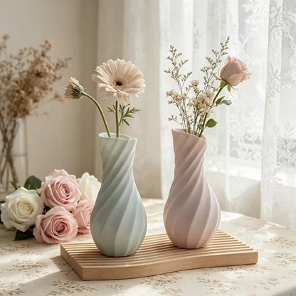 Twisted Spiral Flower Vase Silicone Mold for Resin, Cement, Plaster & Jesmonite – 15.5 cm