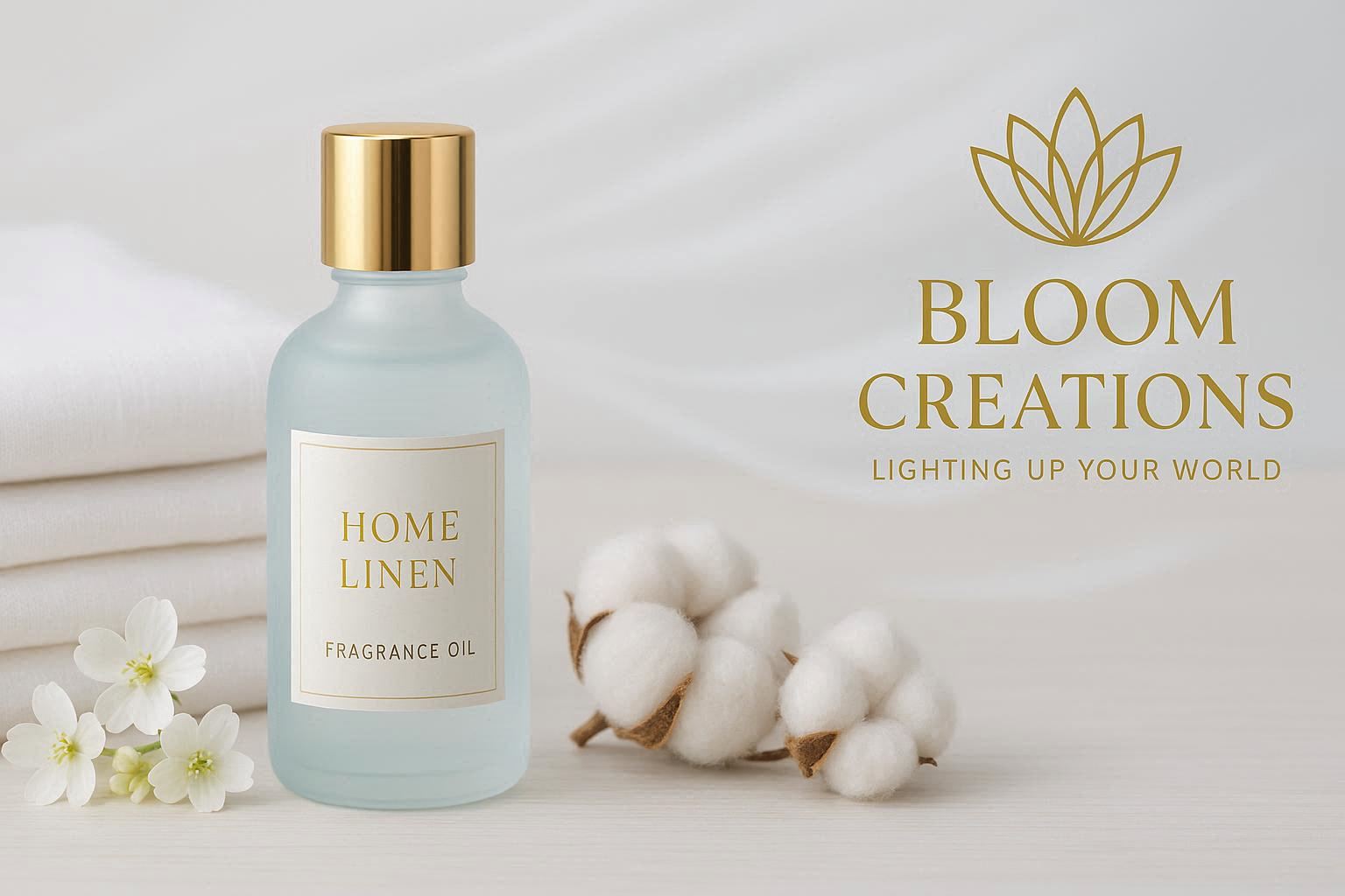 Home Linen fragrance oil 100ml for candle making — fresh clean laundry scent