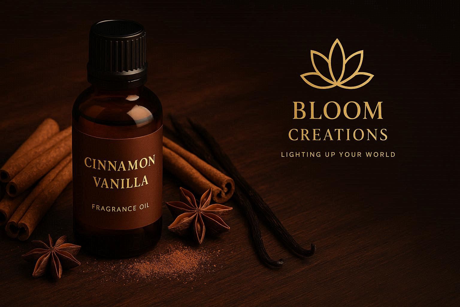 Cinnamon Vanilla fragrance oil 100ml for candle making — warm gourmand spice scent