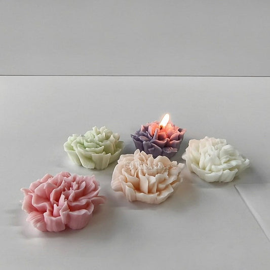 Carnation flower silicone mold for floral candles and decorative crafts