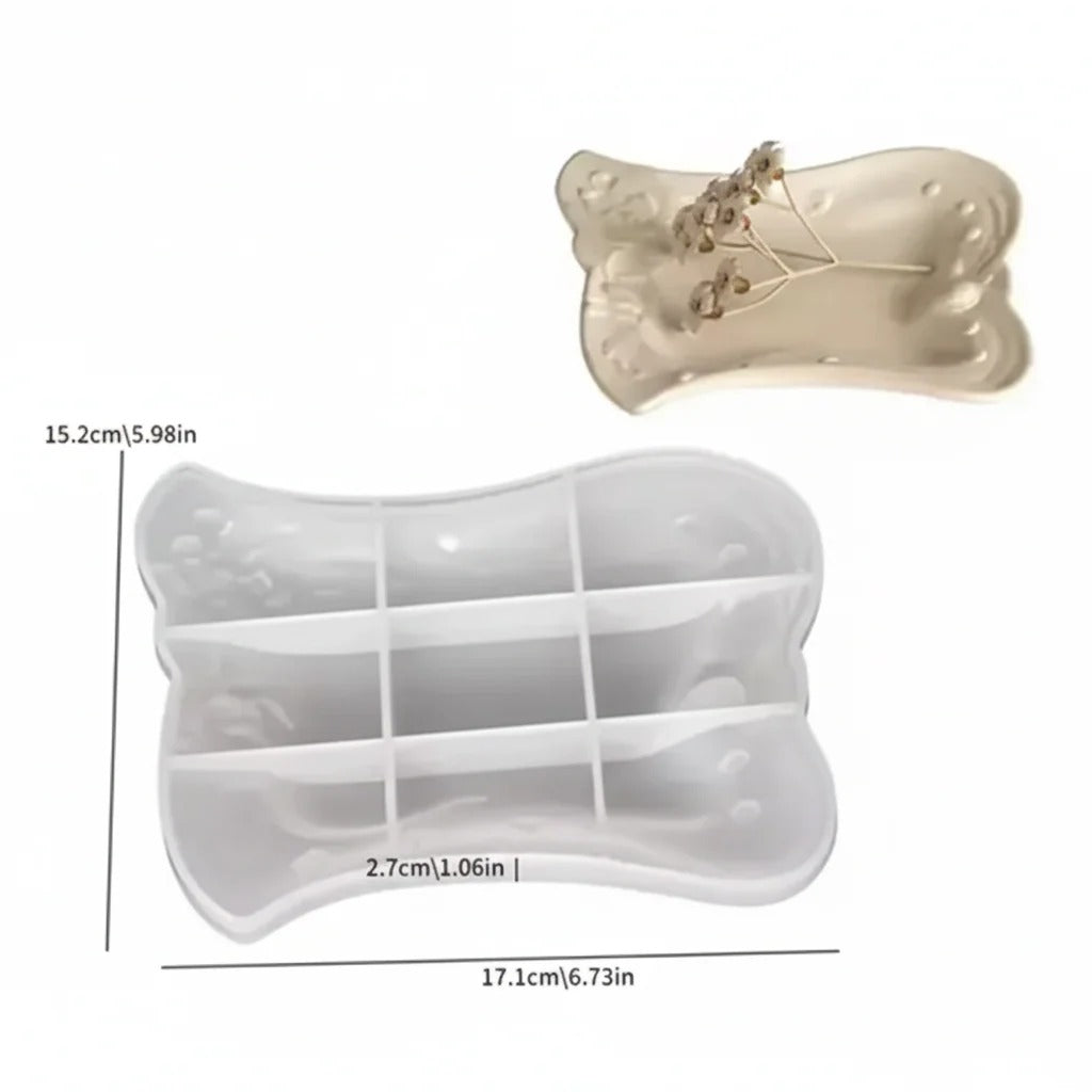 Vintage Floral Tray & Plate Silicone Mould Set – 3 Designs | For Resin, Concrete & Plaster