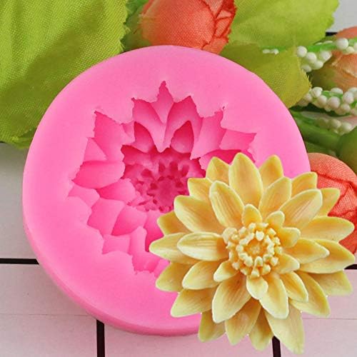 3D Beautiful Lotus Chrysanthemum Flowers Wedding Cake Decorating Tools DIY Baking Fondant Silicone Mold